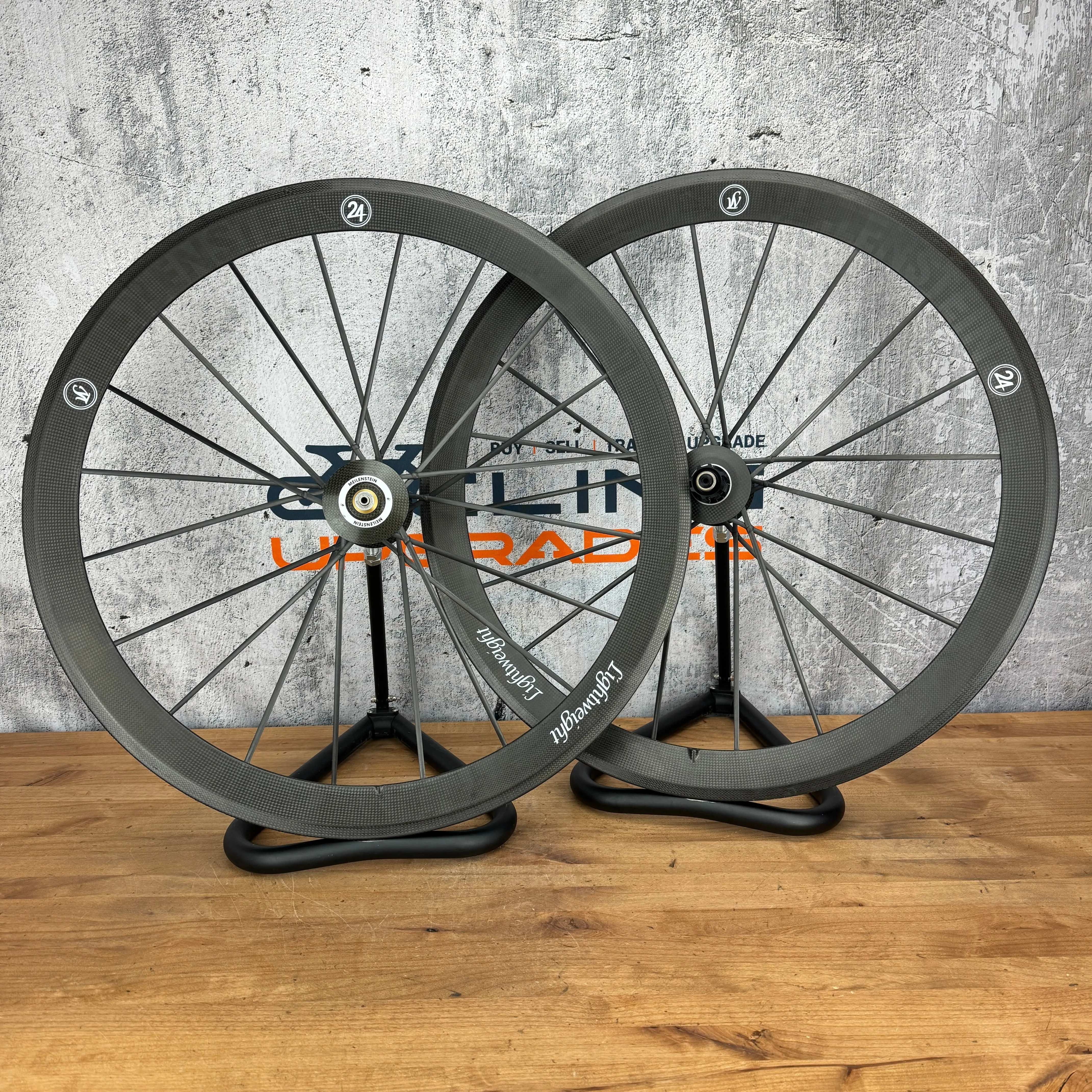 Lightweight Meilenstein T 24 Carbon Tubular Wheelset 700c Rim Brake 1195g