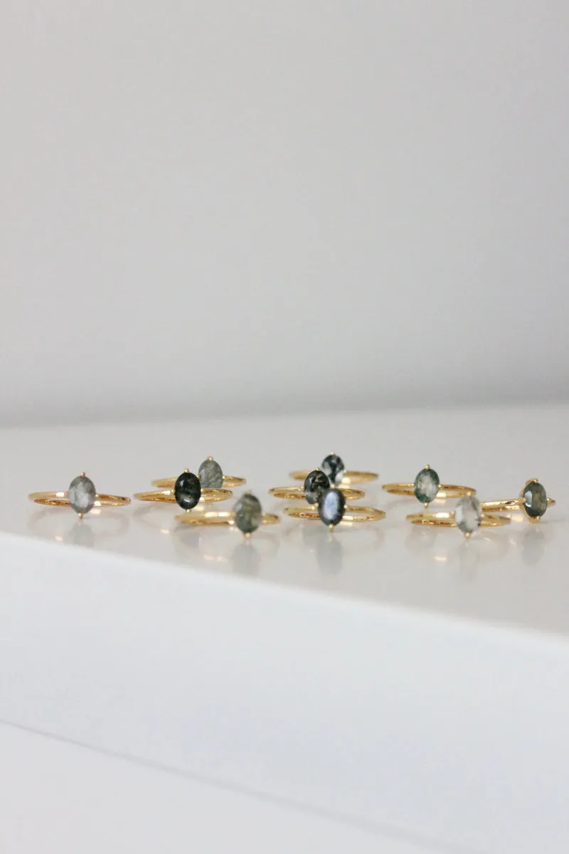 Little Gold Ava Ring (Tidal Pool)