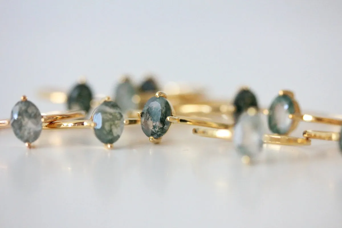 Little Gold Ava Ring (Tidal Pool)