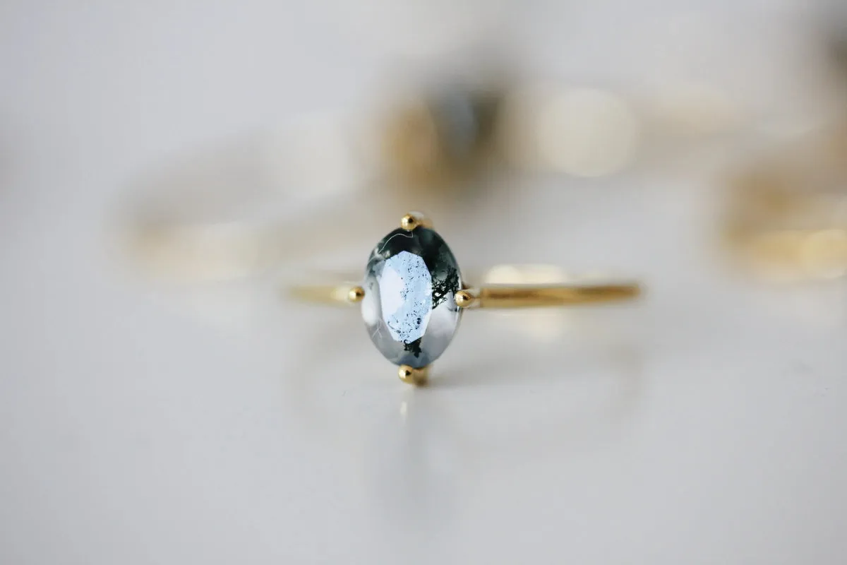 Little Gold Ava Ring (Tidal Pool)