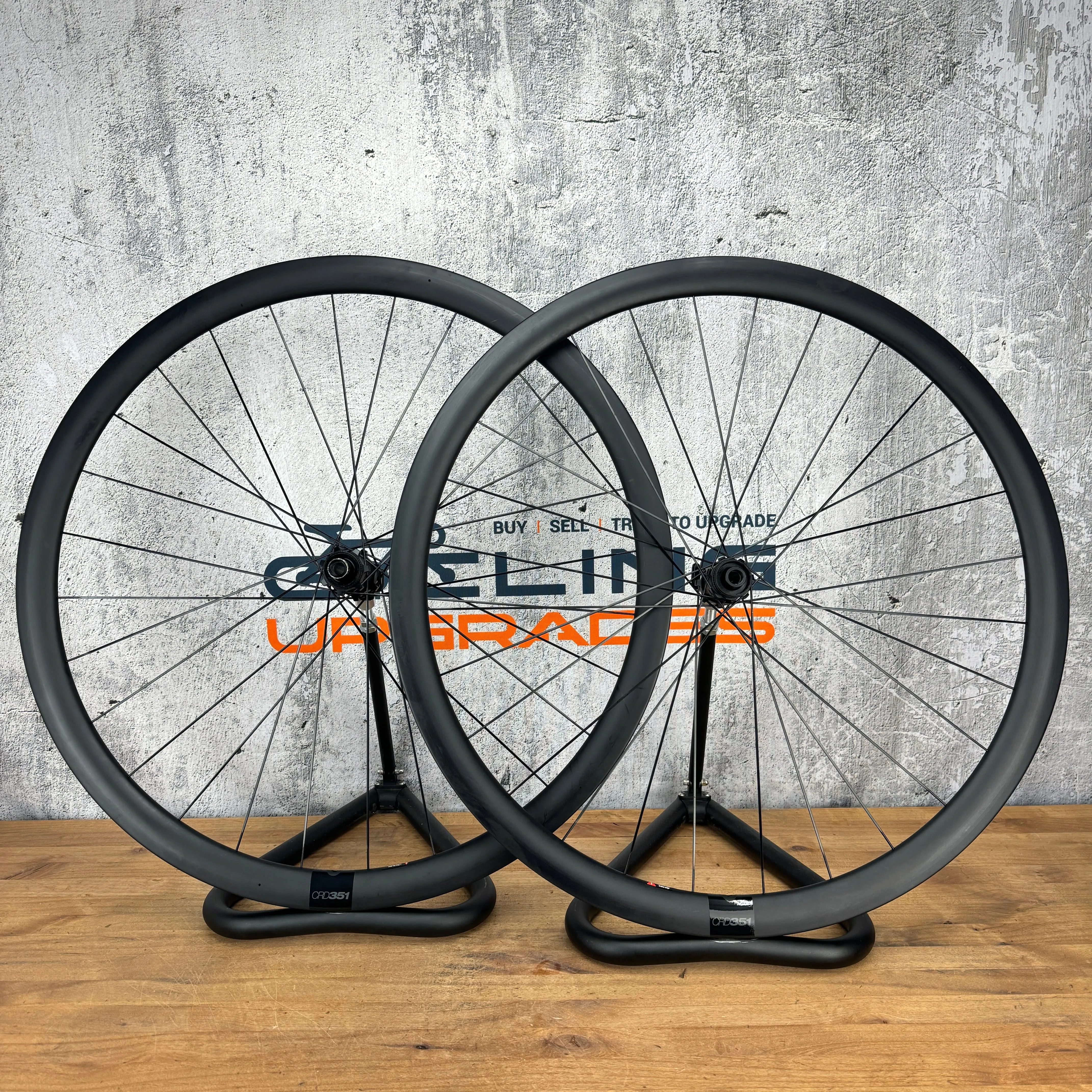 Low Mile! BMC CRD 351 Carbon Tubeless Disc Brake CenterLock Bike Wheelset 700c