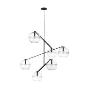 Lowing 6-Light Chandelier in Blackened Forged