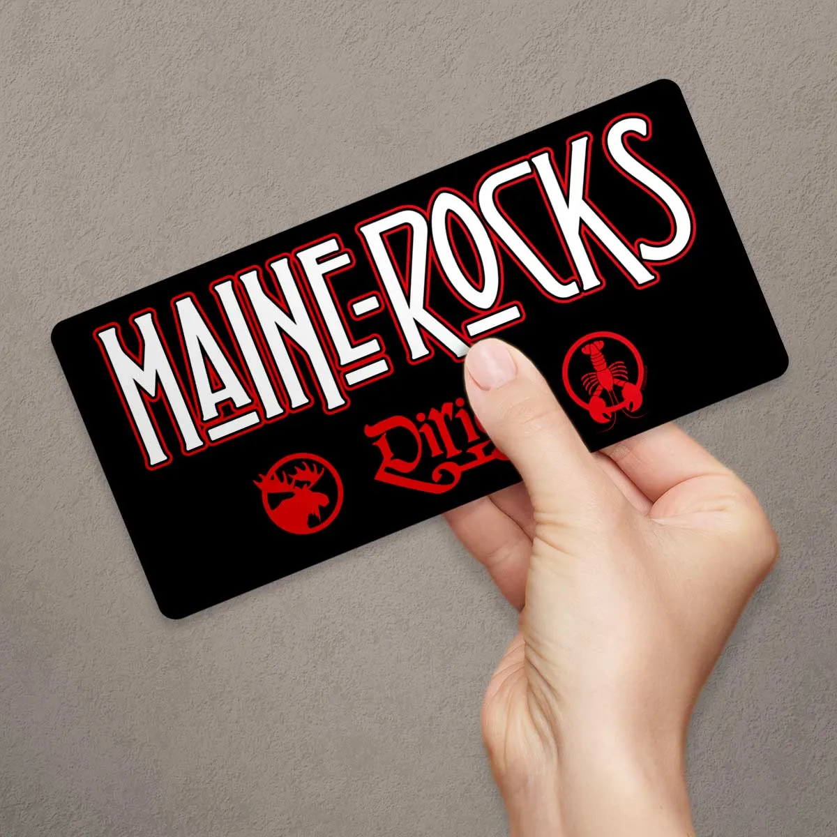 Maine Rocks Zeppelin Style Die Cut Vinyl Sticker