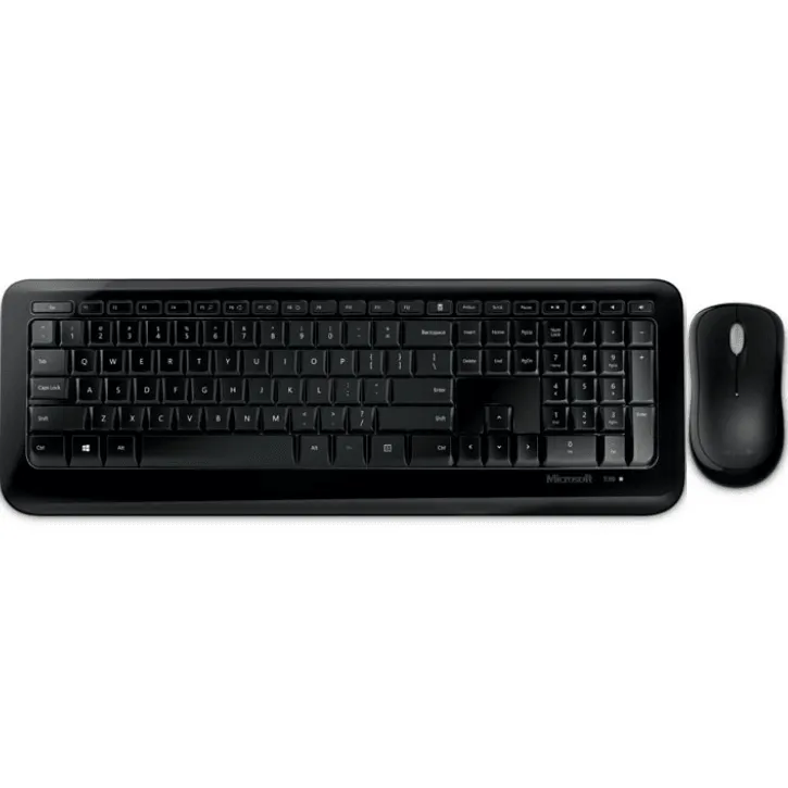 Microsoft 850 Wireless Keyboard And Mouse Black Bundle Set