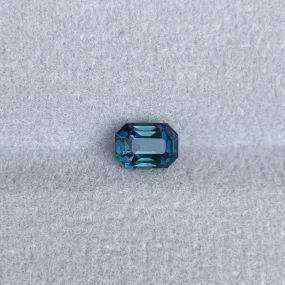 Natural Blue Green Sapphire Emerald Cut 1.13 Carat
