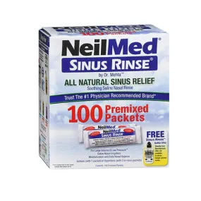 Neilmed Sinus Rinse Premixed Packets Count of 100 By Neilmed
