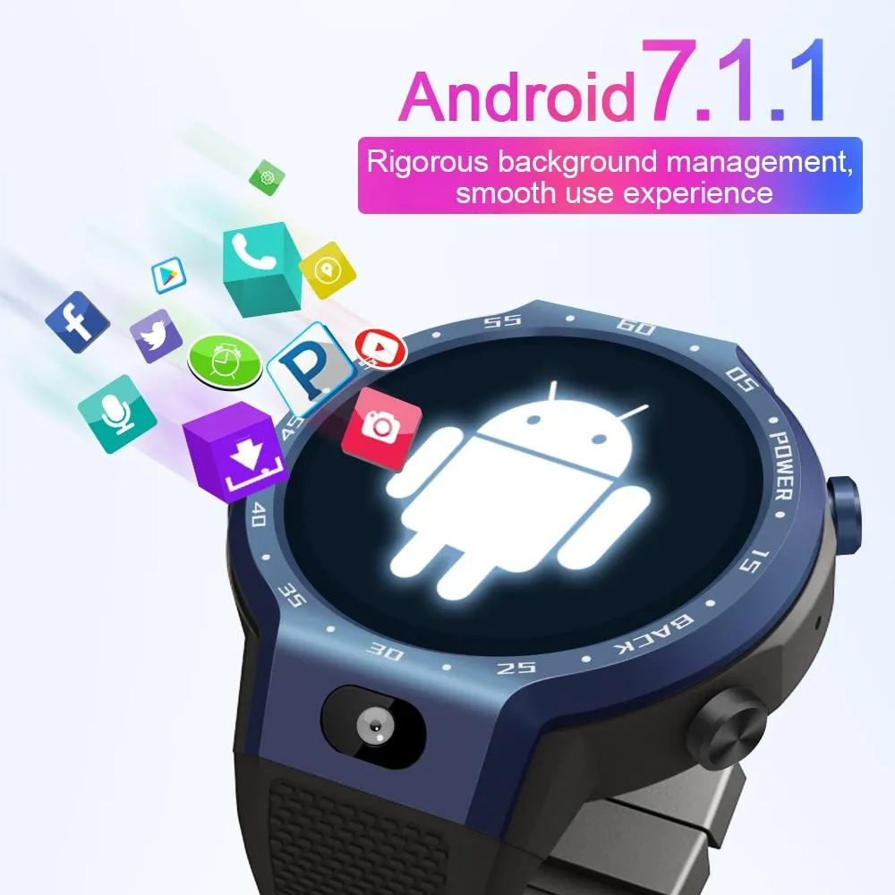 New Android 7.1 5MP 4G WIFI Smart Watch Heart Rate Fitness Tracker For iPhone Android Xiaomi