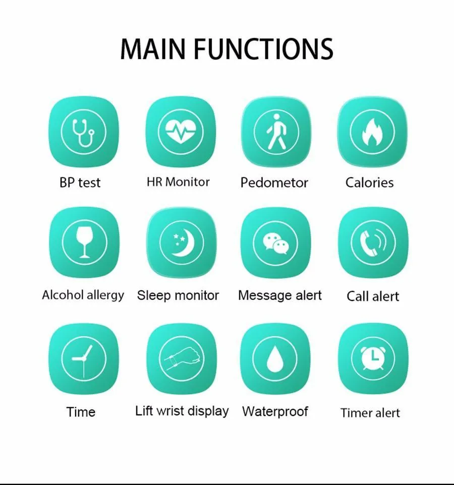 New Blood Pressure Round Bluetooth Fitness Wrist Watch  with Sleep Blood Pressure and Heart Rate Tracker