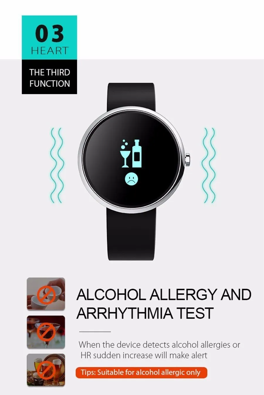 New Blood Pressure Round Bluetooth Fitness Wrist Watch  with Sleep Blood Pressure and Heart Rate Tracker