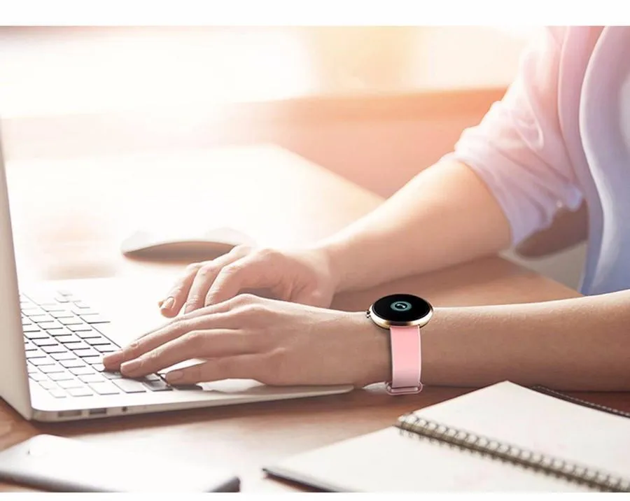 New Blood Pressure Round Bluetooth Fitness Wrist Watch  with Sleep Blood Pressure and Heart Rate Tracker