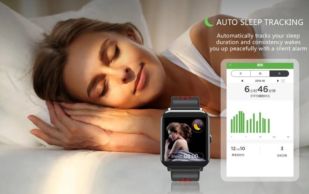 New Bluetooth Sport Watch Colour Smart Watch Waterproof Heart Rate Sleep Monitor For iOS Android