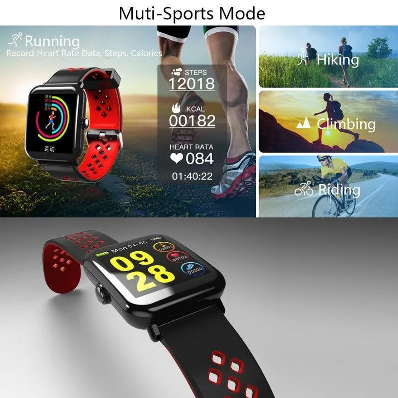 New Bluetooth Sport Watch Colour Smart Watch Waterproof Heart Rate Sleep Monitor For iOS Android