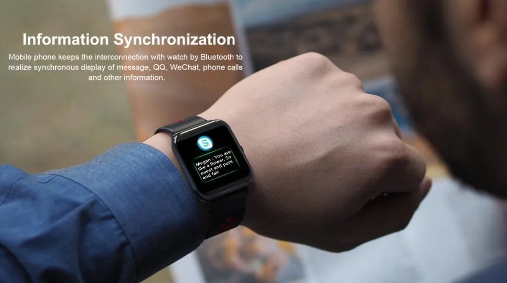 New Bluetooth Sport Watch Colour Smart Watch Waterproof Heart Rate Sleep Monitor For iOS Android