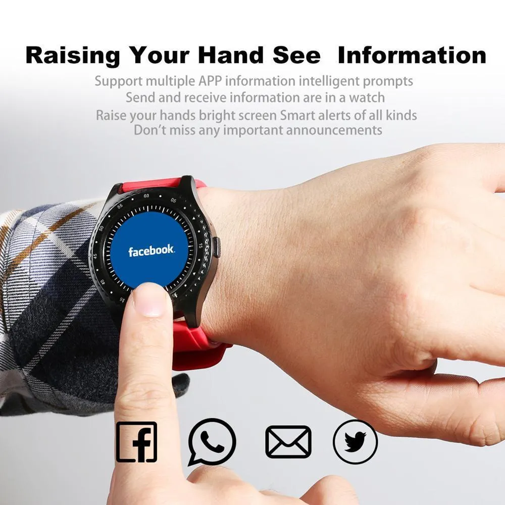 New Fitness Sports Smart Watch w/ Camera Bluetooth Wristwatch Tracker Smartwatch for Android IOS phone