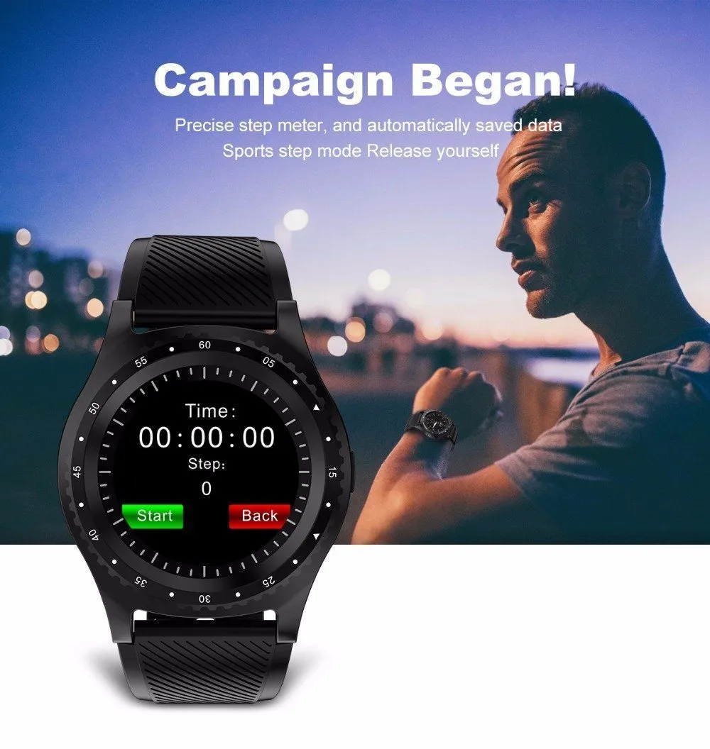 New Fitness Sports Smart Watch w/ Camera Bluetooth Wristwatch Tracker Smartwatch for Android IOS phone