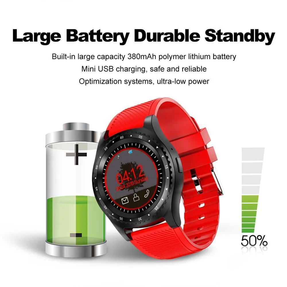 New Fitness Sports Smart Watch w/ Camera Bluetooth Wristwatch Tracker Smartwatch for Android IOS phone