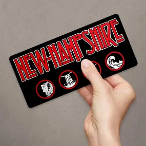 New Hampshire Zeppelin Style Die Cut Vinyl Sticker
