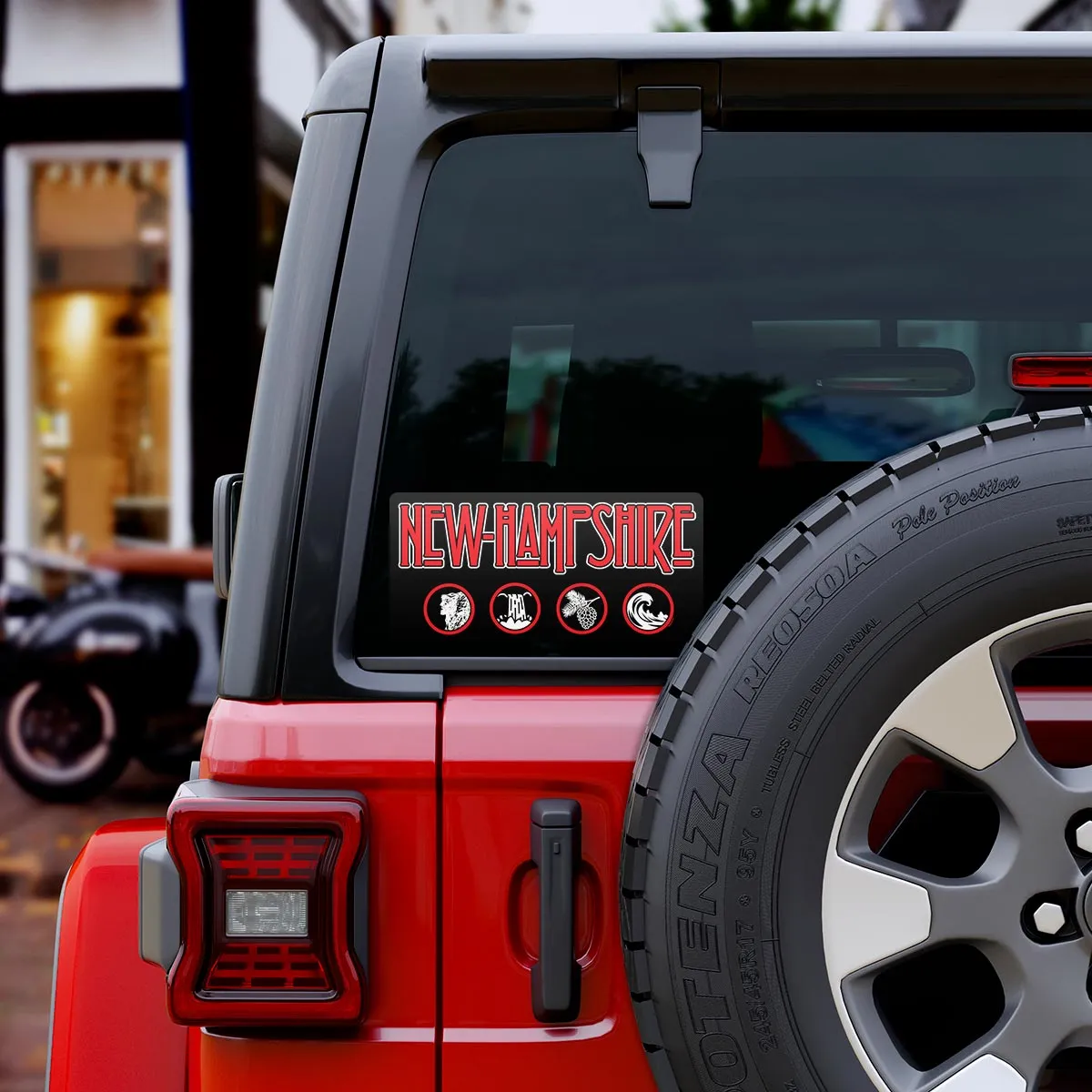 New Hampshire Zeppelin Style Die Cut Vinyl Sticker