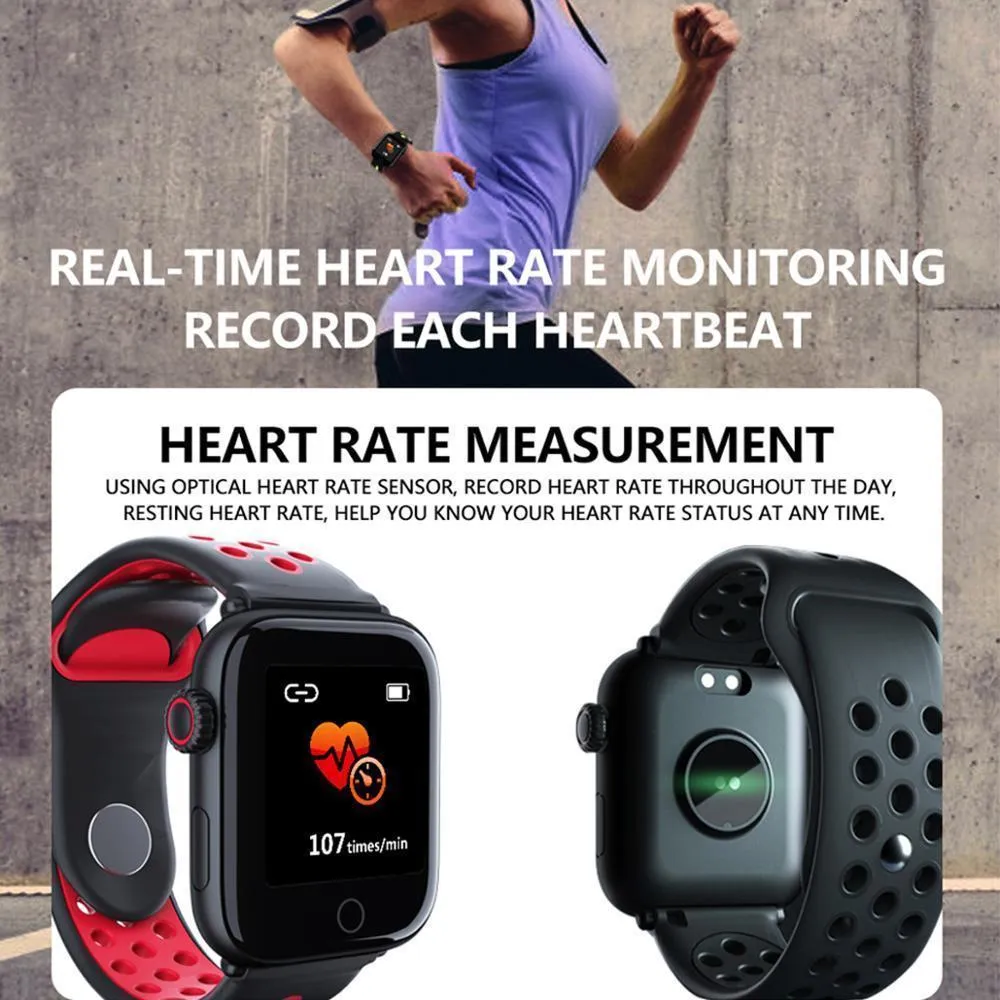 New Heart Rate Blood Pressure Monitor Multi-Sport IP67 Waterproof Smart Watch For Android IOS