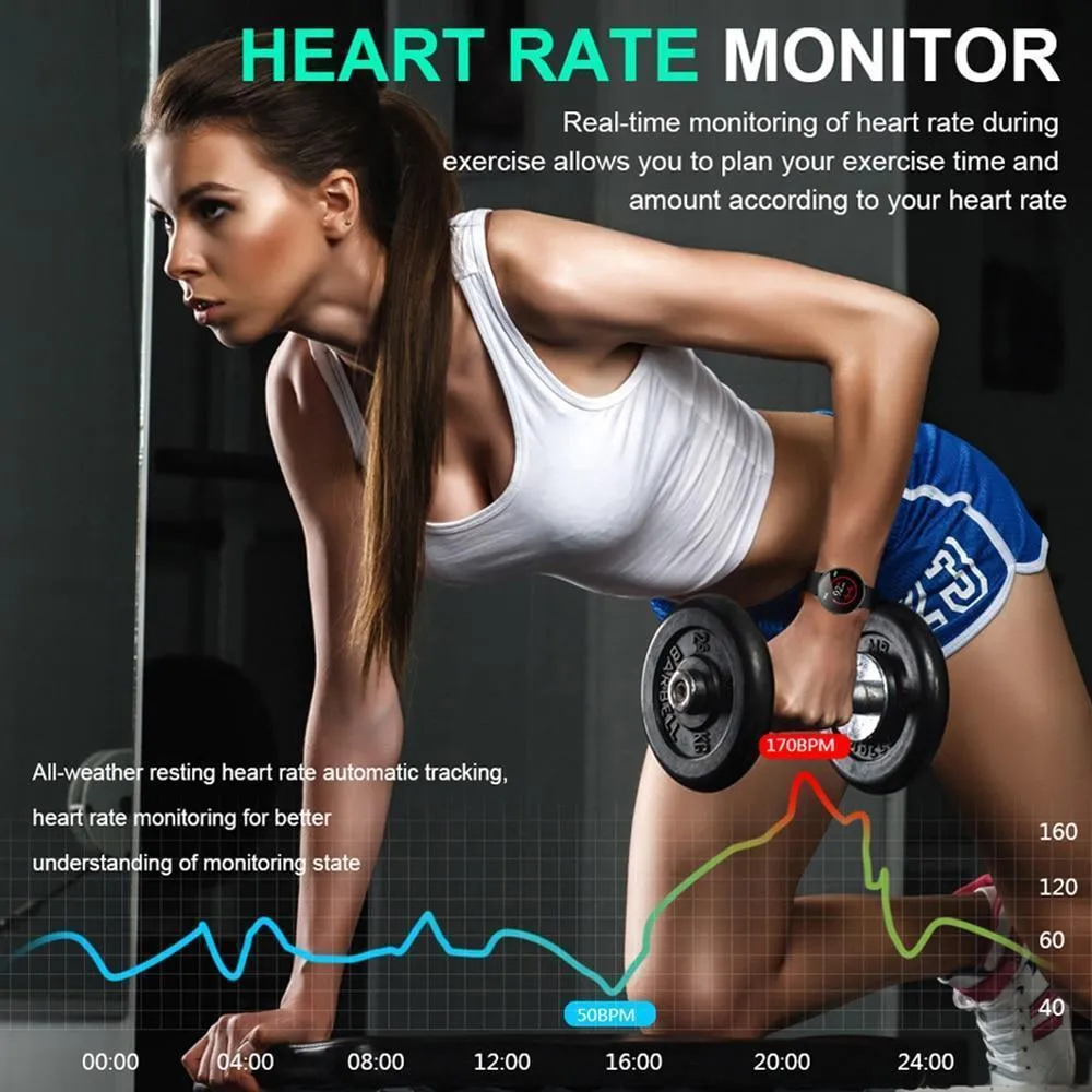 New IP67 Waterproof Fitness tracker Heart Rate Monitor Smartwatch For Android & iOS