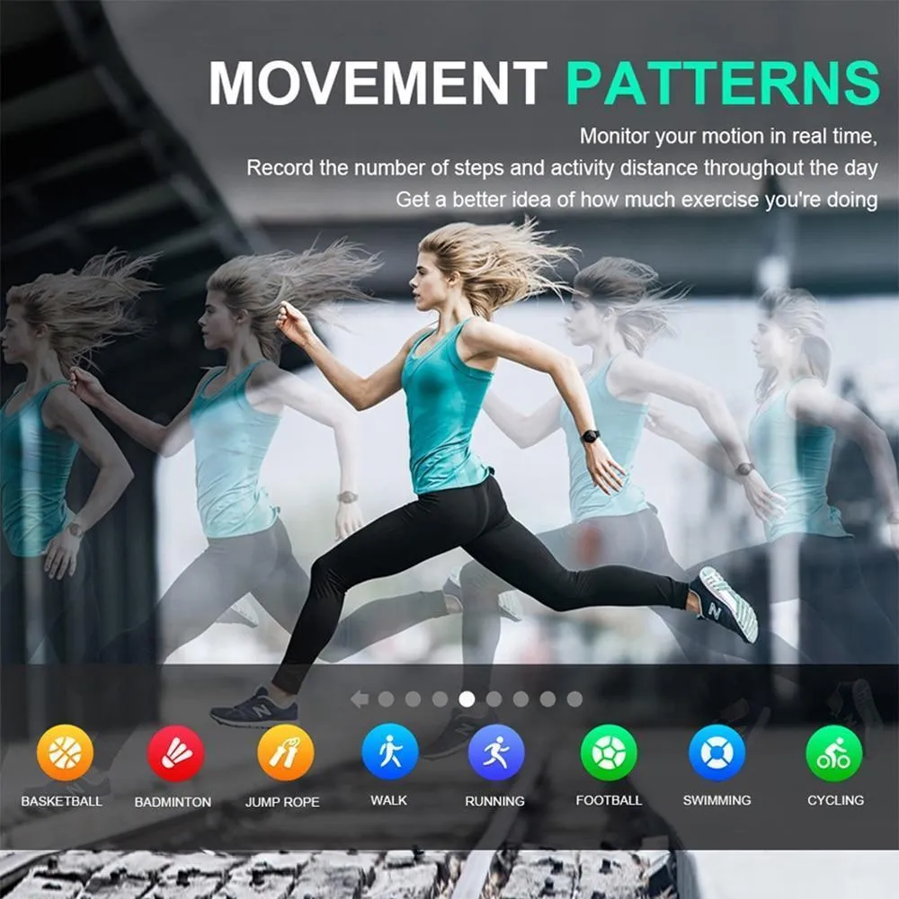 New IP67 Waterproof Fitness tracker Heart Rate Monitor Smartwatch For Android & iOS