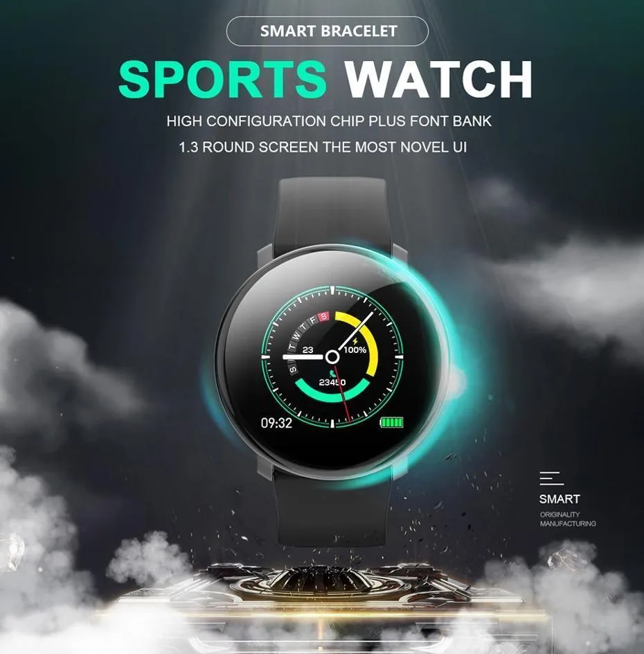 New IP67 Waterproof Fitness tracker Heart Rate Monitor Smartwatch For Android & iOS