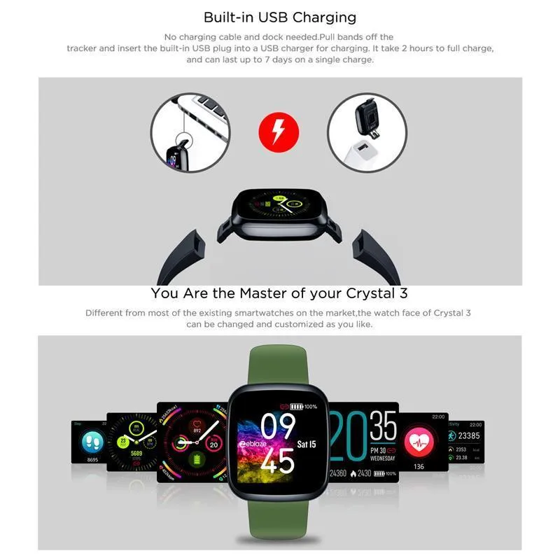 New IP67 Waterproof Heart Rate Long Battery Life IPS Colour Screen Smart Watch For Android IOS