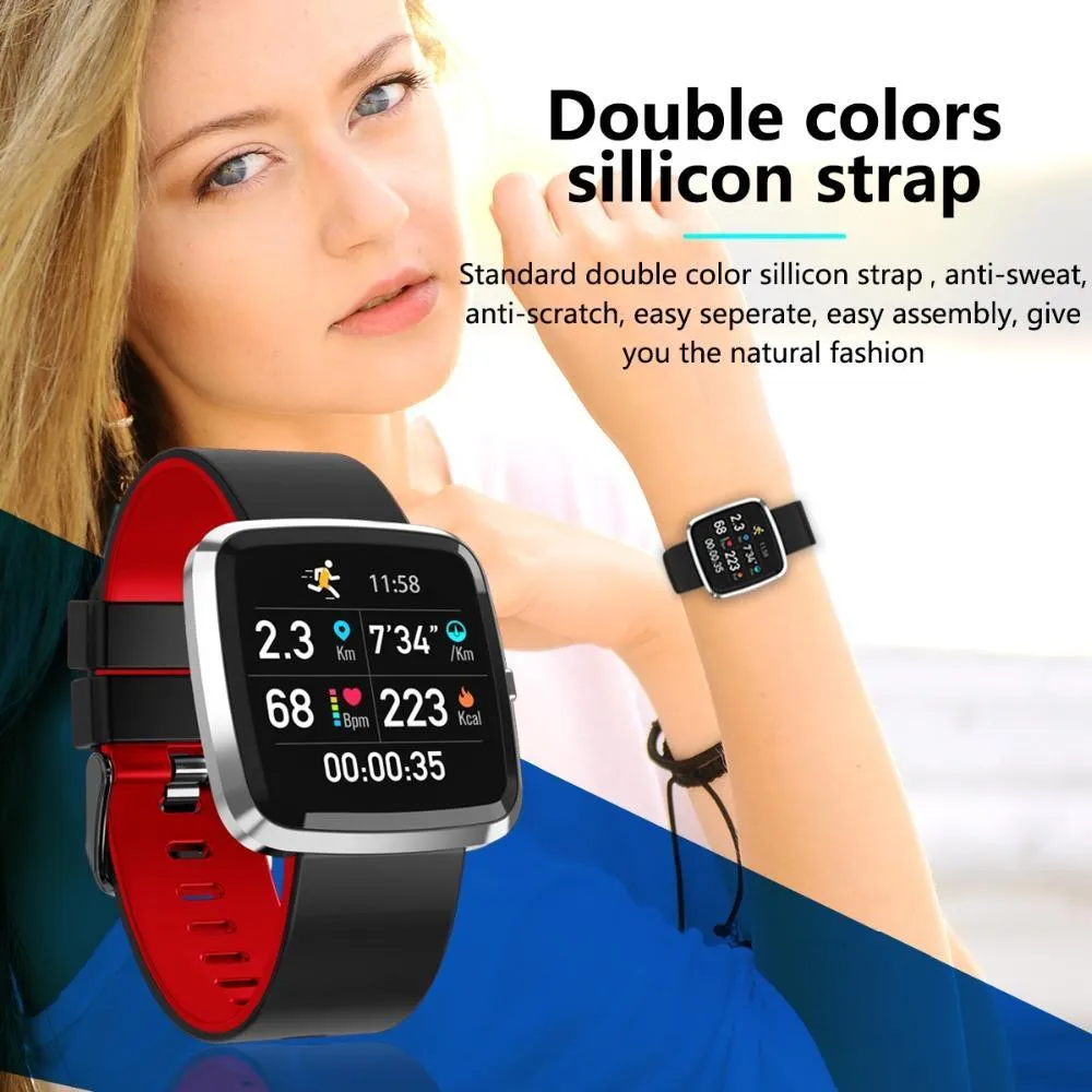 New IP67 Waterproof Smart Watch Heart Rate Blood Pressure Monitor  Fitness Tracker For Men Women