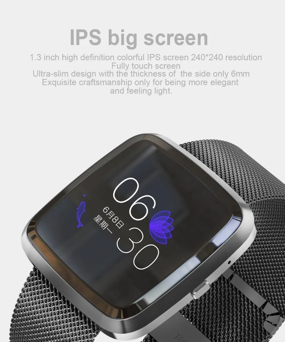 New IP67 Waterproof Smart Watch Heart Rate Blood Pressure Monitor  Fitness Tracker For Men Women