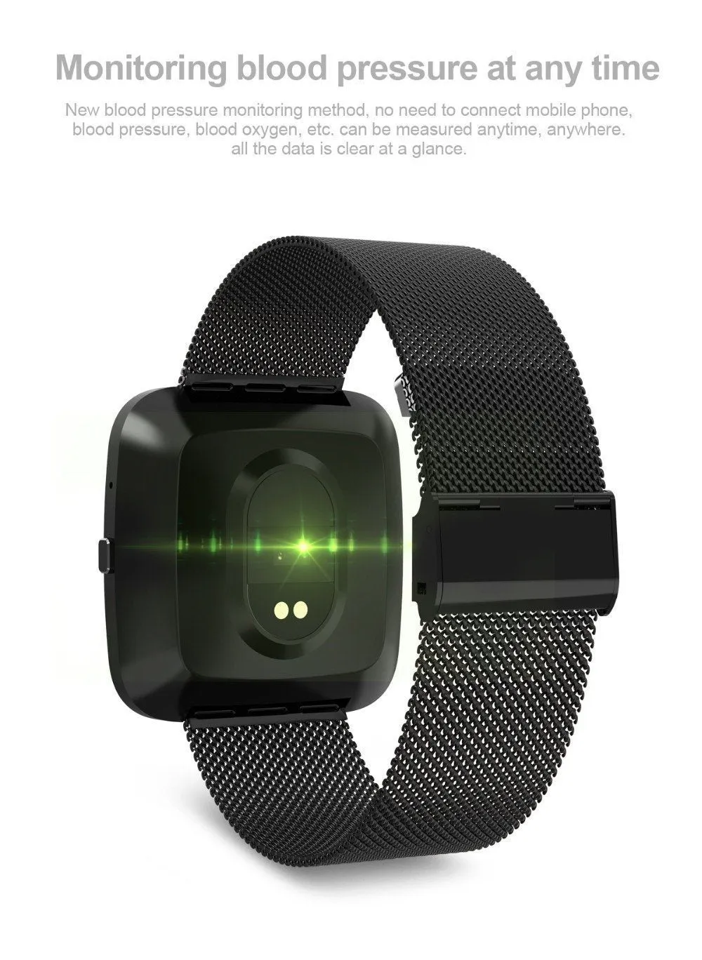 New IP67 Waterproof Smart Watch Heart Rate Blood Pressure Monitor  Fitness Tracker For Men Women