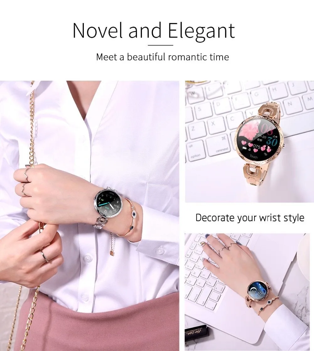 New Luxury Ladies IP67 Waterproof Heart Rate Fitness Tracker Bluetooth Fitness Tracker Bracelet