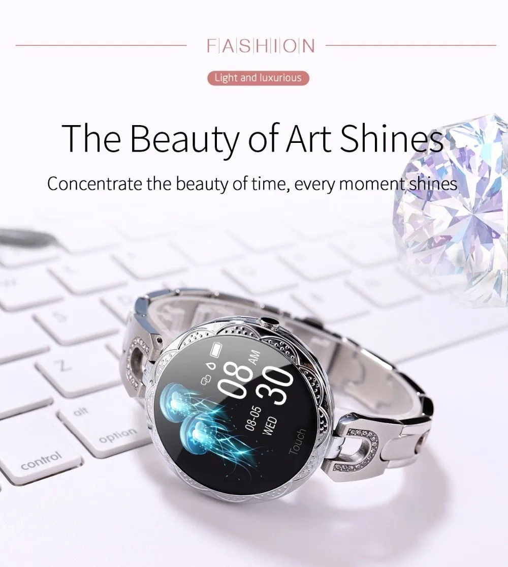 New Luxury Ladies IP67 Waterproof Heart Rate Fitness Tracker Bluetooth Fitness Tracker Bracelet