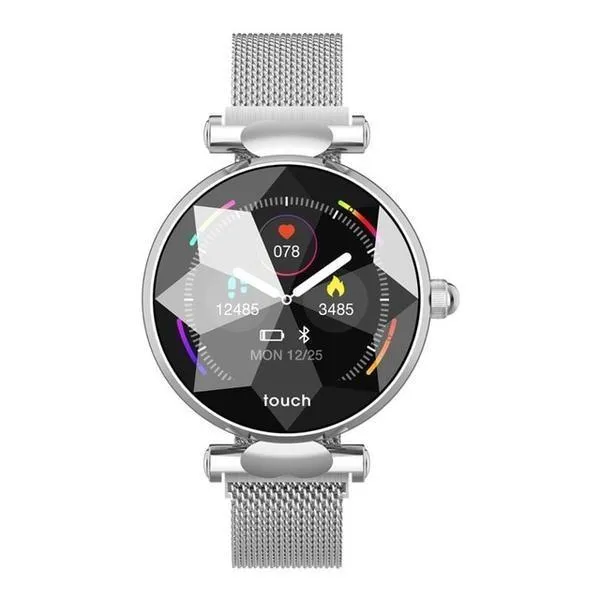 New Luxury Lady's Bluetooth Smart Watch Bracelet Waterproof Fitness Heart Rate Blood Pressure Tracker For iPhone Androids
