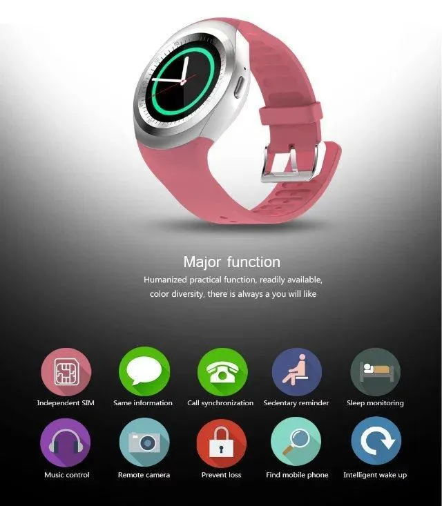New Runner's Round Bluetooth Wearable Sports Smart Watch for Android Phones