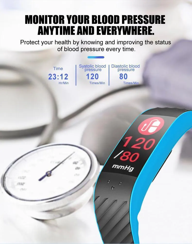 New Smart Band 3D Dynamic UI Fitness Tracker Bracelet Heart Rate Monitor Blood Pressure Wristband IP68 Waterproof for IOS Android Windows