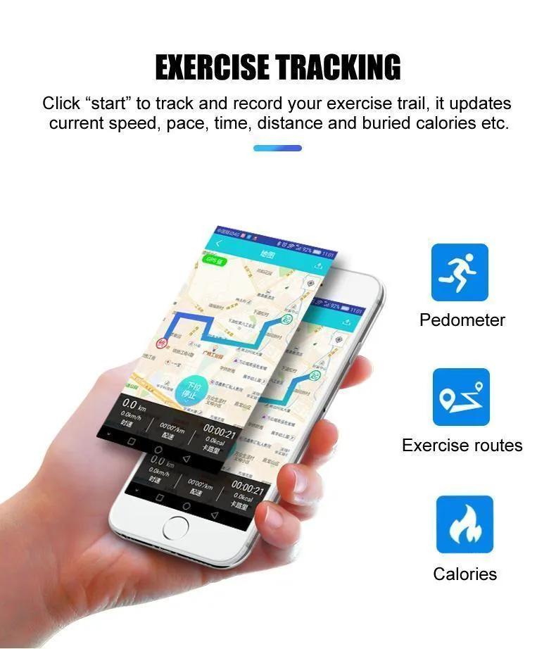 New Smart Band 3D Dynamic UI Fitness Tracker Bracelet Heart Rate Monitor Blood Pressure Wristband IP68 Waterproof for IOS Android Windows
