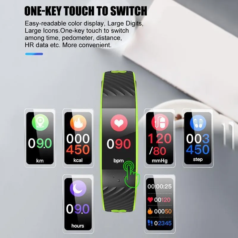 New Smart Band 3D Dynamic UI Fitness Tracker Bracelet Heart Rate Monitor Blood Pressure Wristband IP68 Waterproof for IOS Android Windows