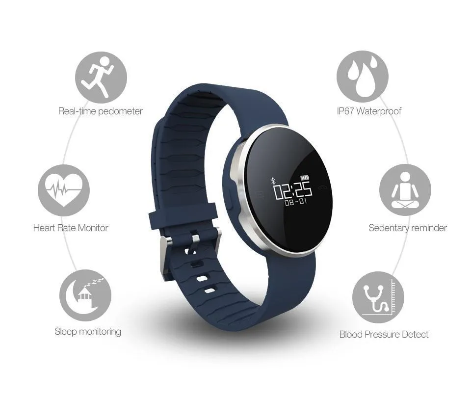 New Smart Watch Bracelet Waterproof Blood Pressure Heart Rate Monitor Fitness Tracker for Android iOS
