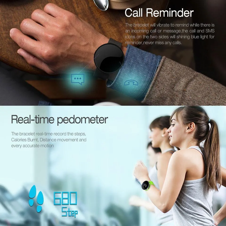 New Smart Watch Bracelet Waterproof Blood Pressure Heart Rate Monitor Fitness Tracker for Android iOS