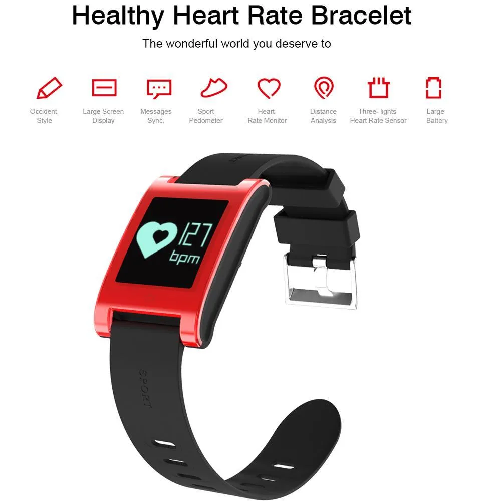 New Smart Watch Waterproof Bluetooth Smart Band Heart Rate Blood Pressure Monitor Pedometer for Android IOS