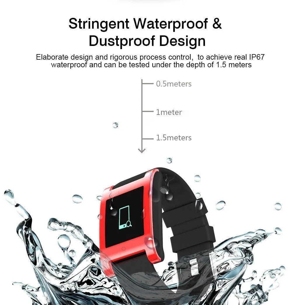 New Smart Watch Waterproof Bluetooth Smart Band Heart Rate Blood Pressure Monitor Pedometer for Android IOS