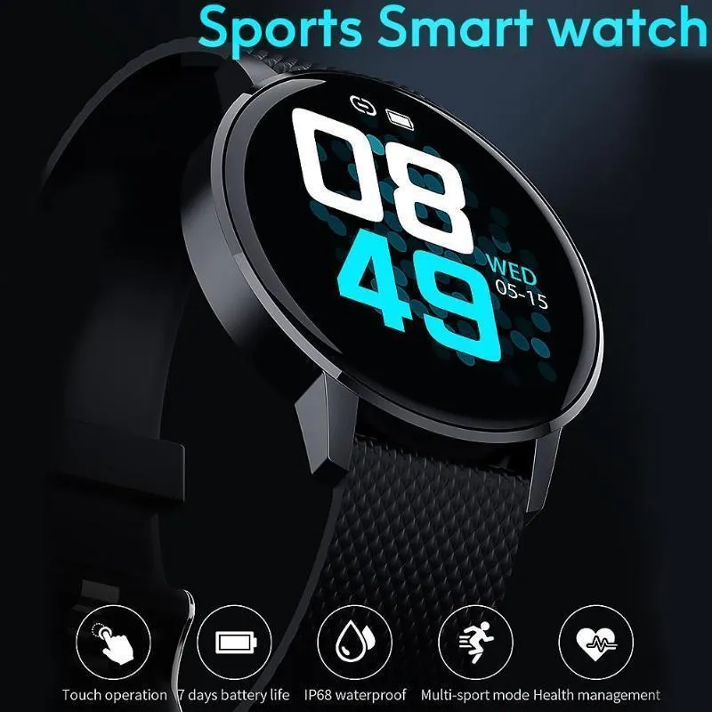 New Waterproof Heart Rate Fitness Tracker Digital Wrist Smartwatch For iPhone Samsung Xiaomi