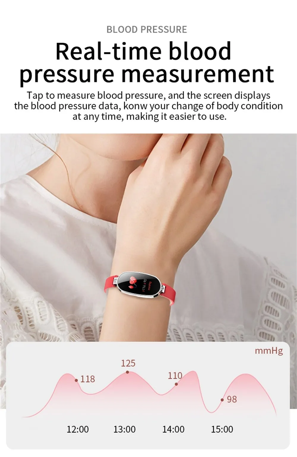 New Waterproof Heart Rate Monitor Sport Fitness Tracker Bluetooth Smartwatch For Android iPhones