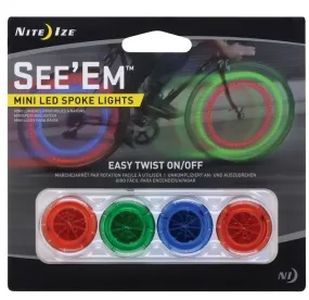 Nite Ize See'Em Series NSE-A1-4R3 Spoke Light, Plastic, Blue/Green/Red :CD4: QUANTITY: 1