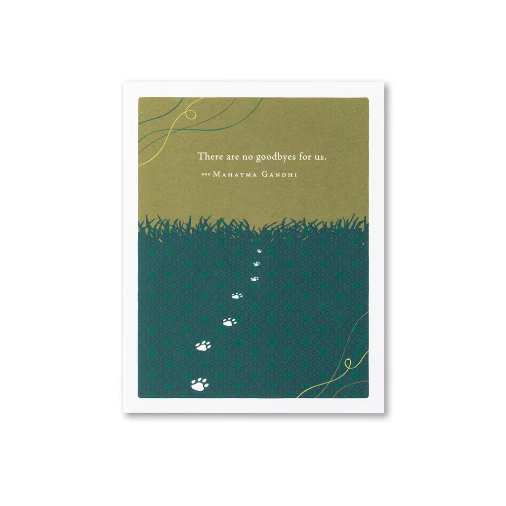 No Goodbyes Pet Sympathy Card