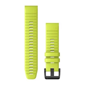 Open Box Garmin QuickFit Band - Amp Yellow Silicone Striped, 22mm