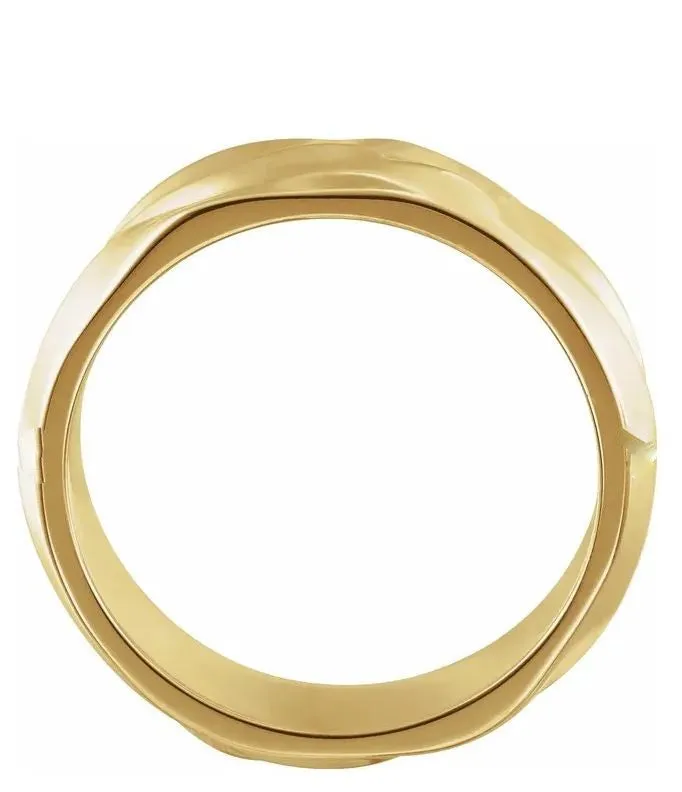 Organic Free Form Men's Wedding Band
