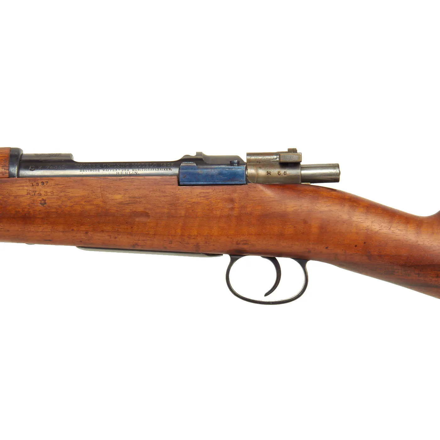 Original Antique German Model 1895 Chilean Contract Mauser Rifle by D.W.M. Berlin dated 1898 - serial K7439