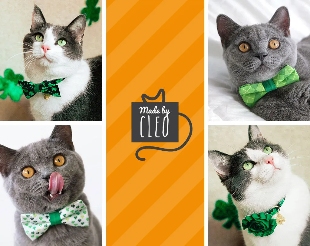 Pet Bow Tie - "Color Collection - Clover Green" - Solid Green Bowtie for Cats   Dogs - St. Patrick's Day