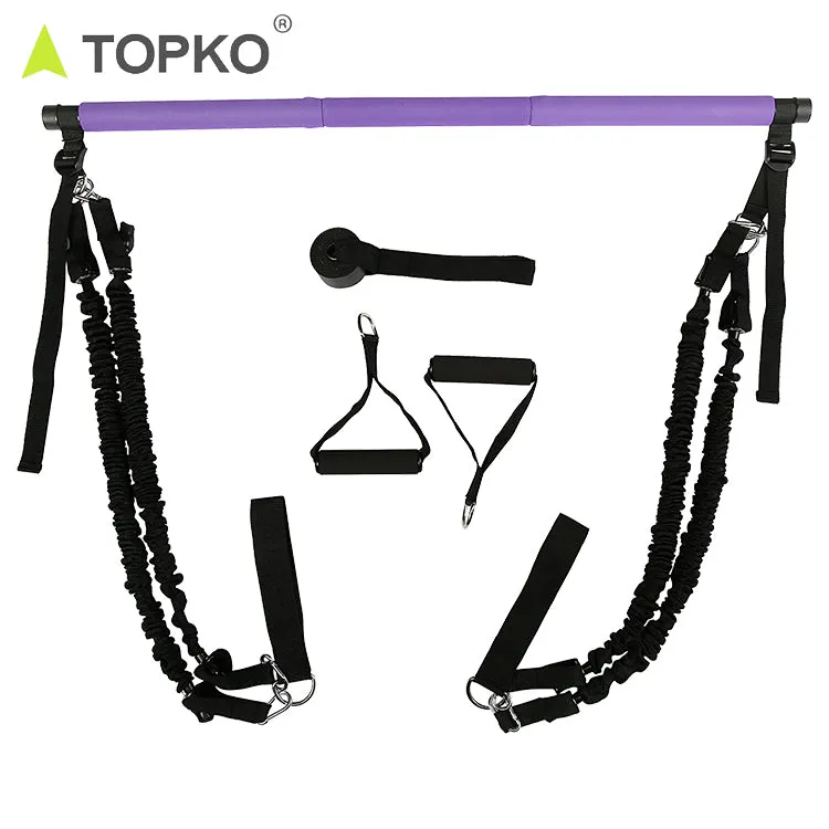 Pilates Stick Kit,Portable Compact 3-Section Yoga Resistance Bands for Legs and Butt